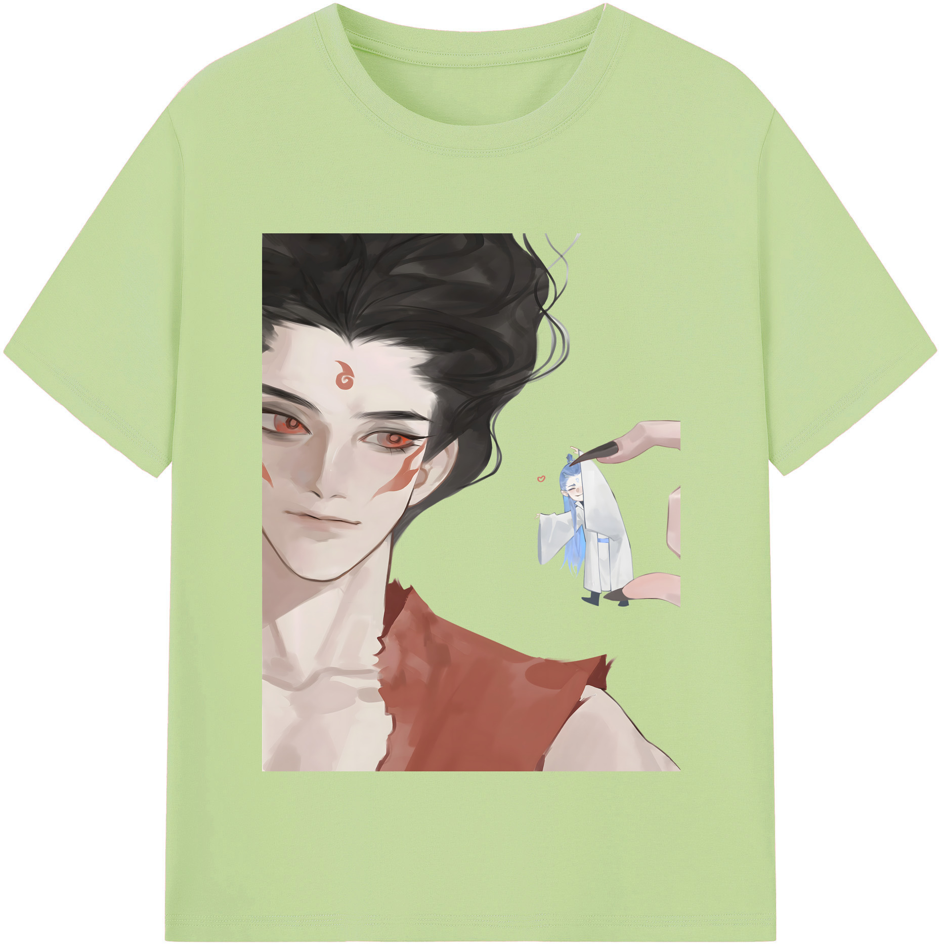 （画像用） Ne Zha 2 ナタ 魔童の大暴れ 綿100％半袖Tシャツ（フロントプリント）